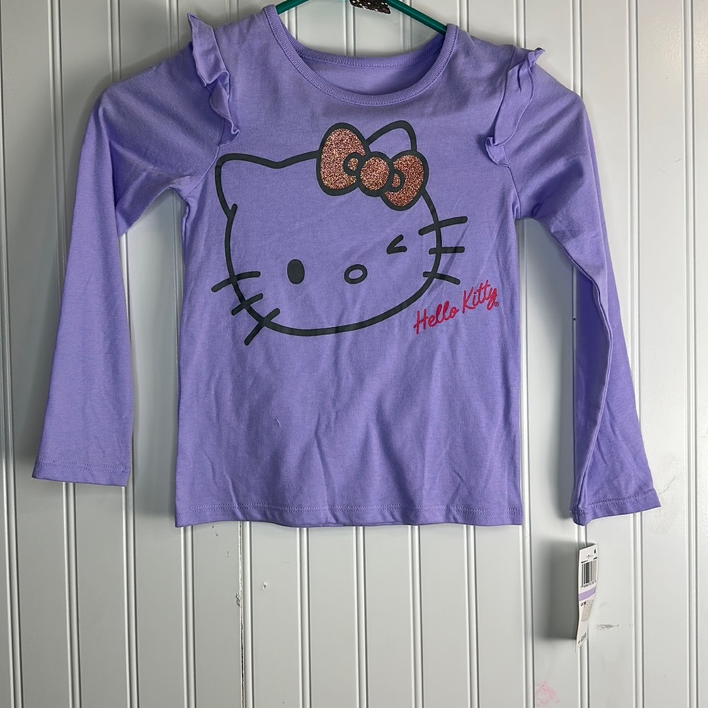 Sanrio Hello Kitty Lavender Long Sleeve Tee for Girls - Size 6